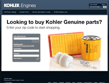Tablet Screenshot of kohlerenginesparts.com
